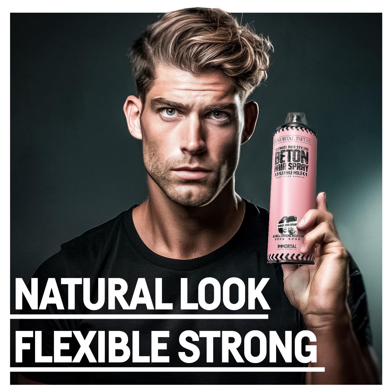 'Beton Hair Spray Flexible Hold' low shine/plant keratin/500ml - Image 3