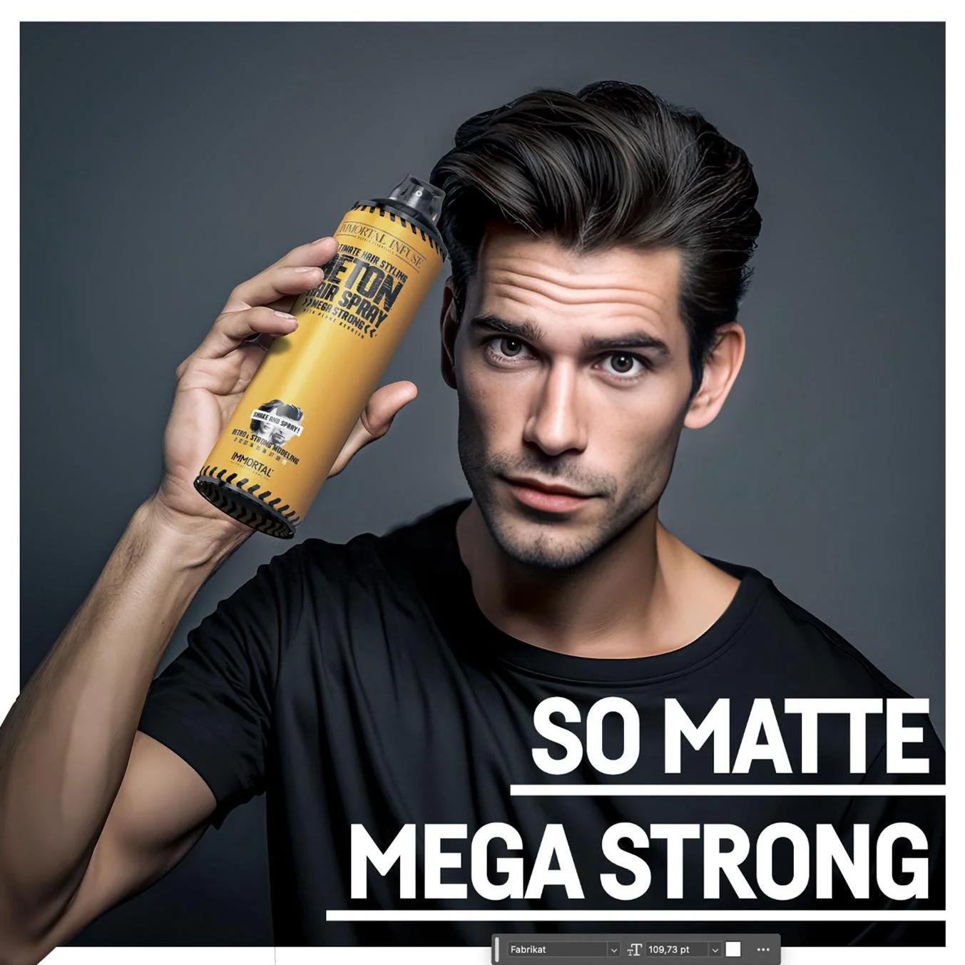 'Beton Mega Strong Hair Spray' matte dry look/plant keratin/500ml - Image 3