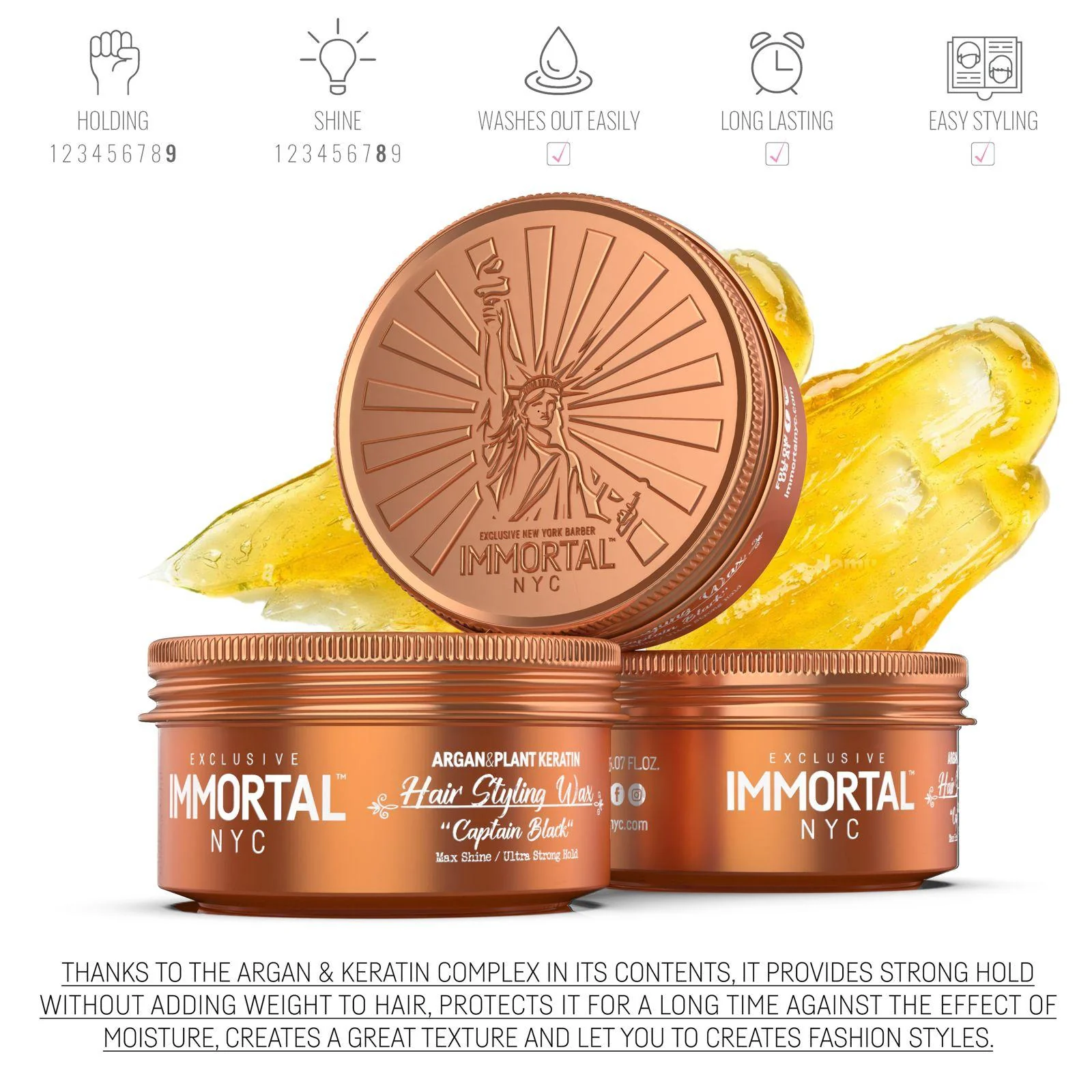 ''Captain Black'' Hair Styling Wax - Image 5