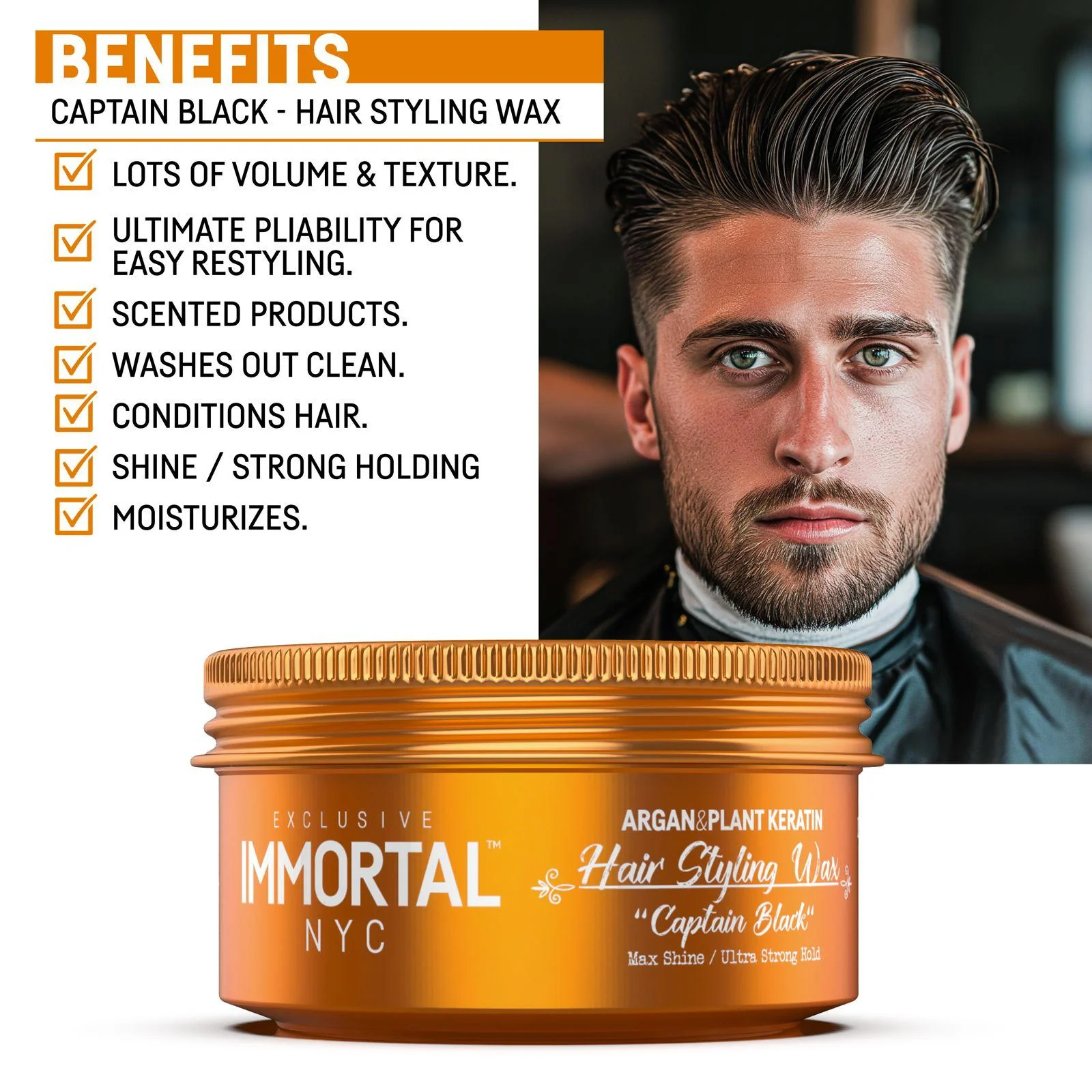 ''Captain Black'' Hair Styling Wax - Image 8