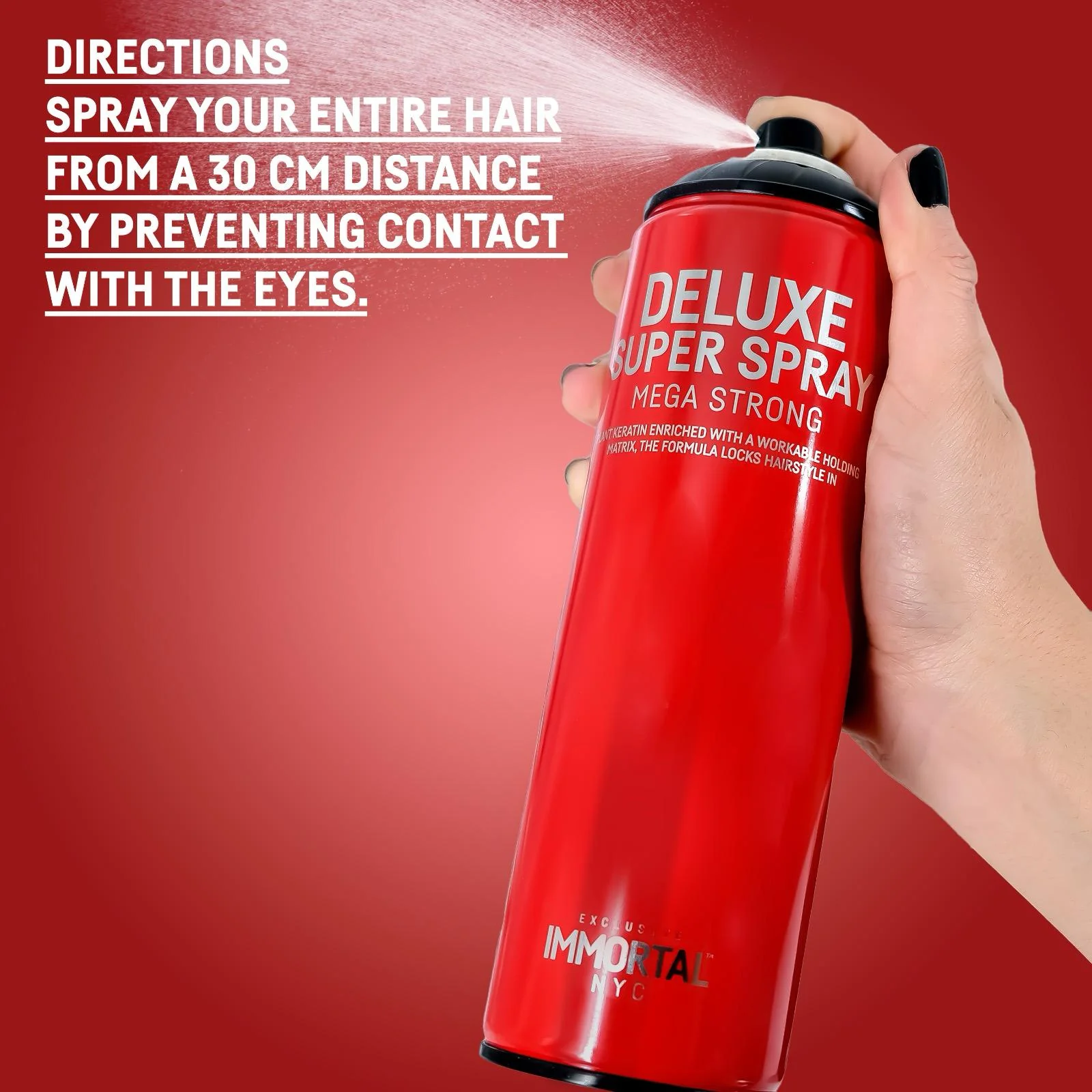 'Deluxe Super Strong Hair Spray' Shine Look/500ml - Image 3