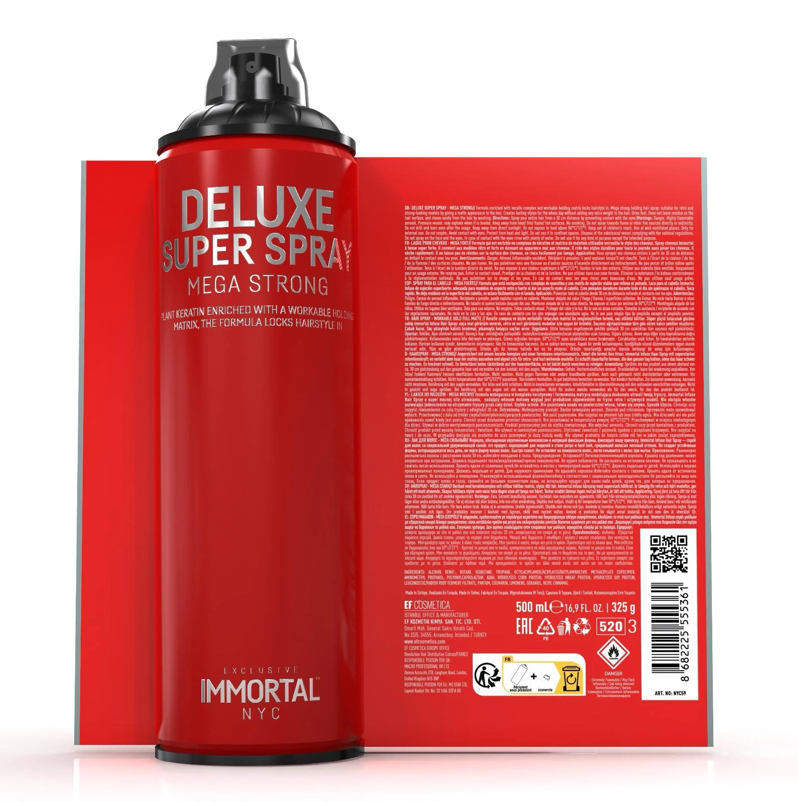 'Deluxe Super Strong Hair Spray' Shine Look/500ml - Image 5